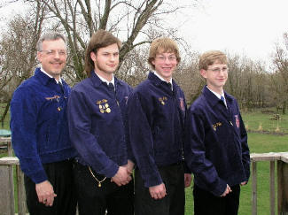 [Photo of the Pike FFA Men: Wayne, Bob, Matt & Ted]