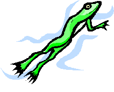 [Image: frog leaping]